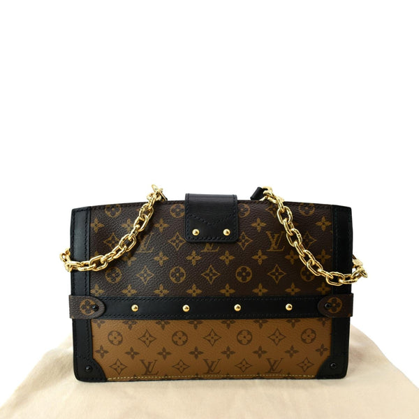 LOUIS VUITTON Trunk Clutch Reverse Monogram Crossbody Bag Brown