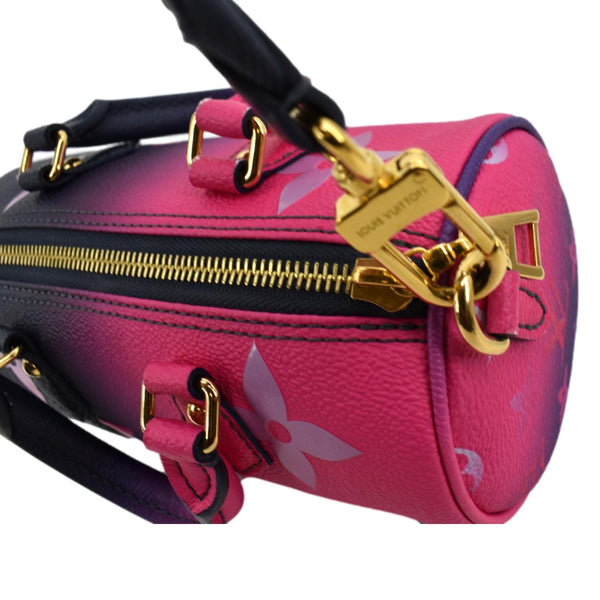 LOUIS VUITTON Papillon BB Monogram Canvas Shoulder Handbag Midnight Fuchsia
