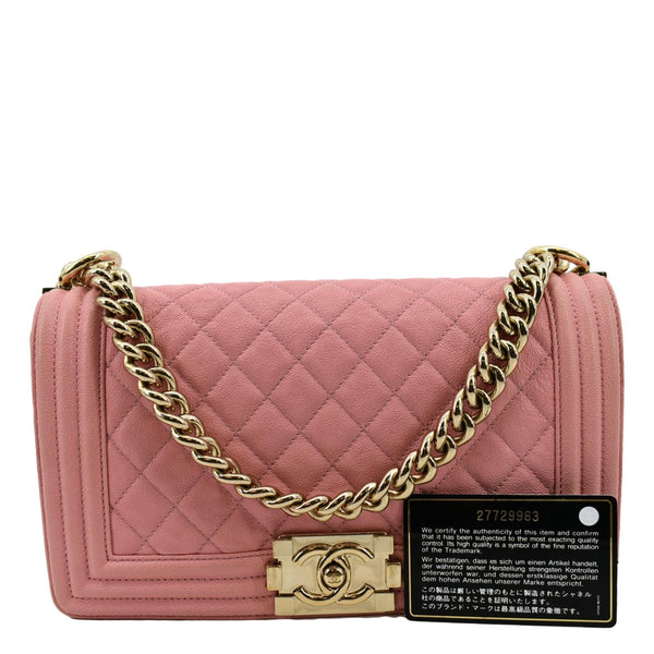 Chanel Medium Boy Flap Caviar Leather Crossbody Bag - Product