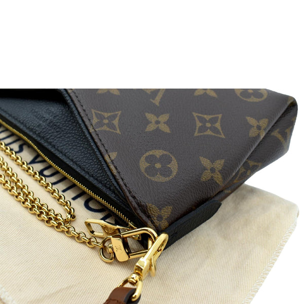 Louis Vuitton Pallas Monogram Clutch Crossbody Bag - Top Left