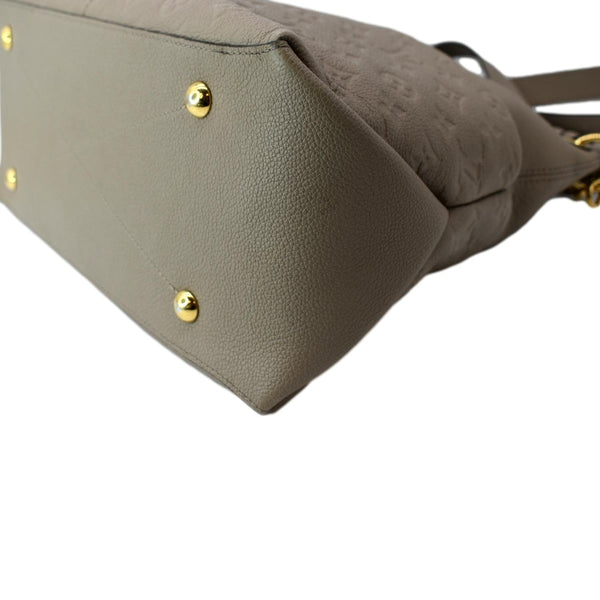 LOUIS VUITTON Maida Monogram Empreinte Leather Hobo Shoulder Bag Tourterelle