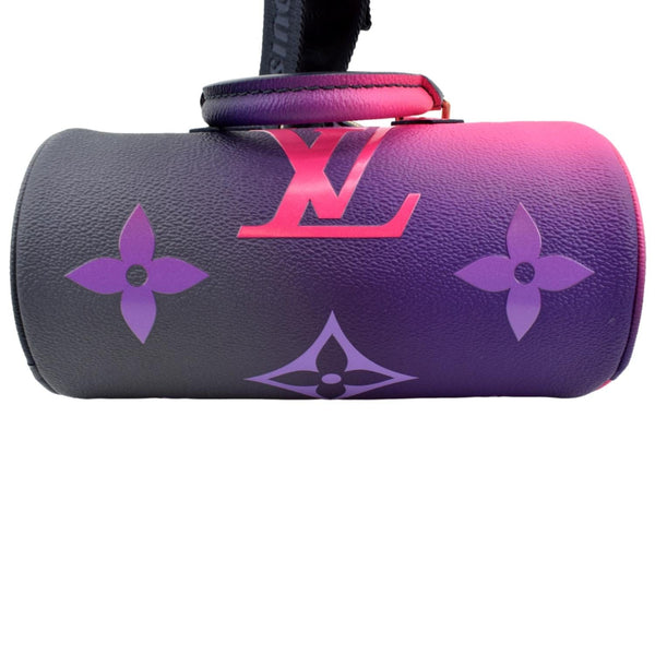 LOUIS VUITTON Papillon BB Monogram Canvas Shoulder Handbag Midnight Fuchsia