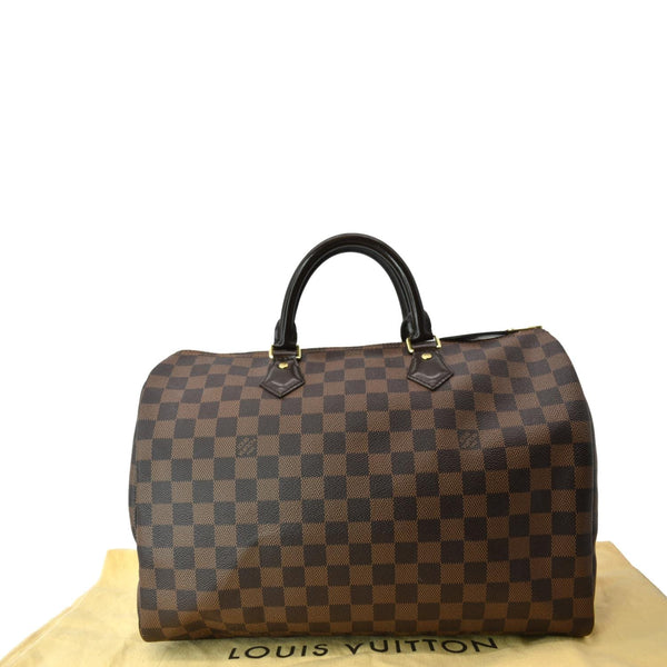 LOUIS VUITTON Speedy 35 Damier Ebene Satchel Bag Brown