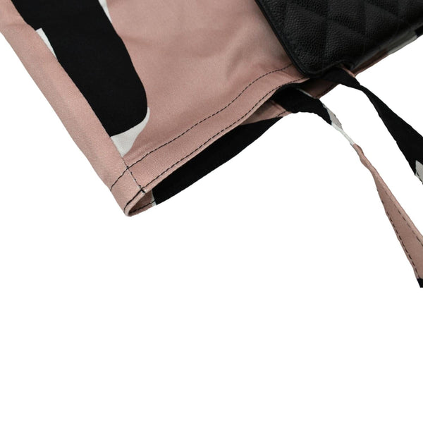 CHANEL Women 2Way Foldable Leather Satchel Crossbody Bag Black