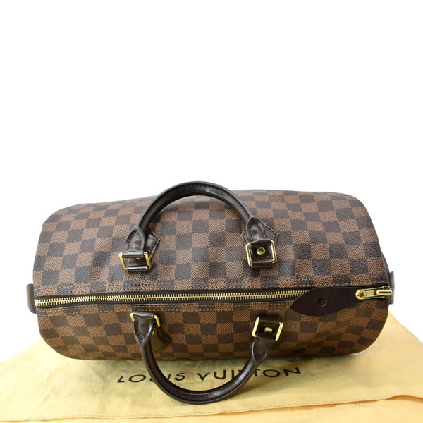 LOUIS VUITTON Speedy 35 Damier Ebene Satchel Bag Brown