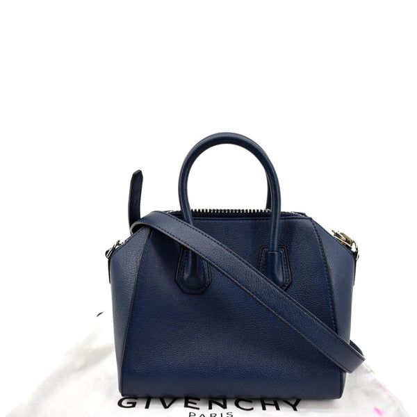 GIVENCHY Antigona Mini Grained Leather Shoulder Bag Blue
