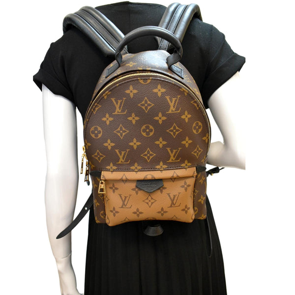 LOUIS VUITTON Palm Springs PM Monogram Reverse Canvas Backpack Brown