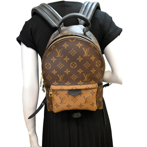 LOUIS VUITTON Palm Springs PM Monogram Reverse Canvas Backpack Brown