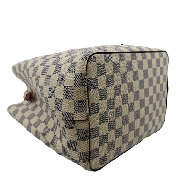 Louis Vuitton Neonoe MM Damier Azur Crossbody Bag Rose - Bottom Left