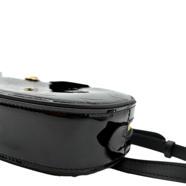 LOUIS VUITTON Monogram Vernis Leather Belt Bag Black