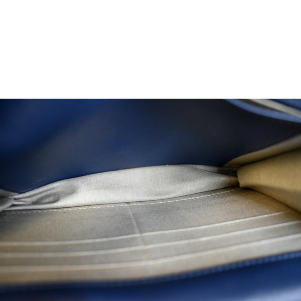 CHANEL Charm Wallet on Chain Python Leather Crossbody Bag Blue