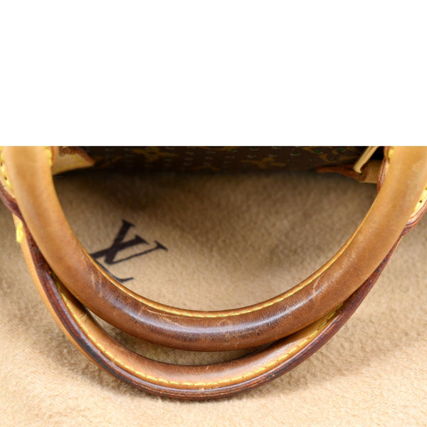 LOUIS VUITTON Speedy Monogram Perforated Satchel Bag Brown