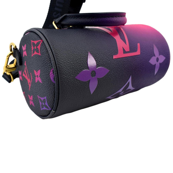 LOUIS VUITTON Papillon BB Monogram Canvas Shoulder Handbag Midnight Fuchsia