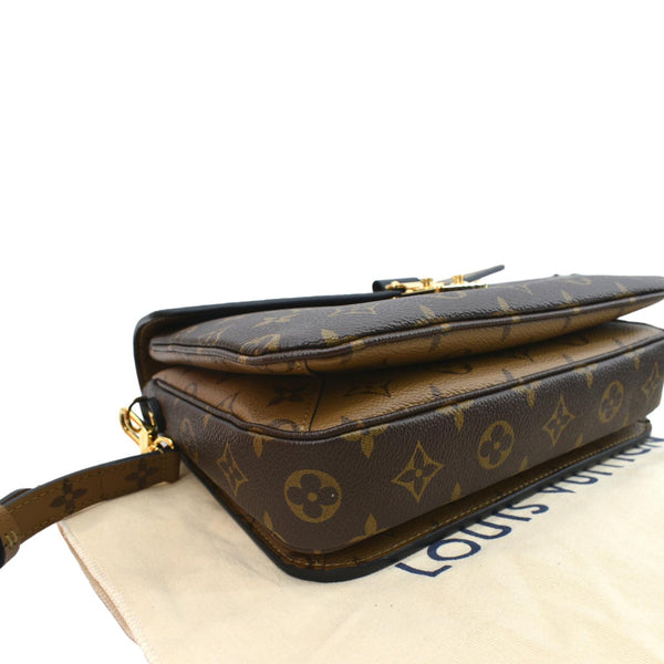 LOUIS VUITTON Metis Pochette Reverse Monogram Canvas Crossbody Bag Brown