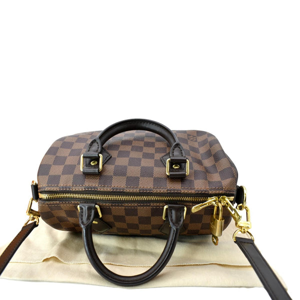 LOUIS VUITTON Speedy 25 Bandouliere Damier Ebene Shoulder Bag Brown