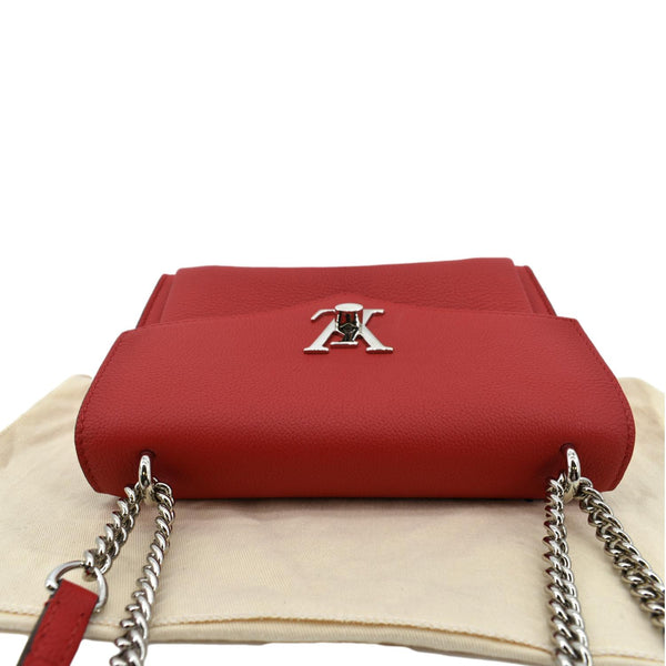 Louis Vuitton My Lockme Chain Leather Shoulder Bag Red - Top