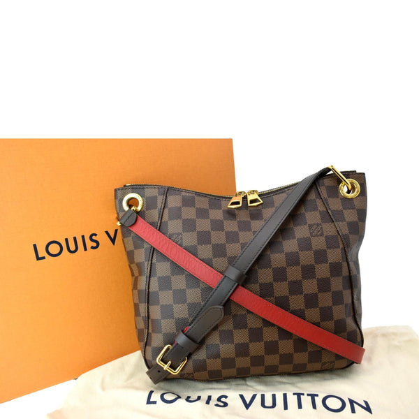 LOUIS VUITTON South Bank Besace Damier Ebene Crossbody Bag Brown
