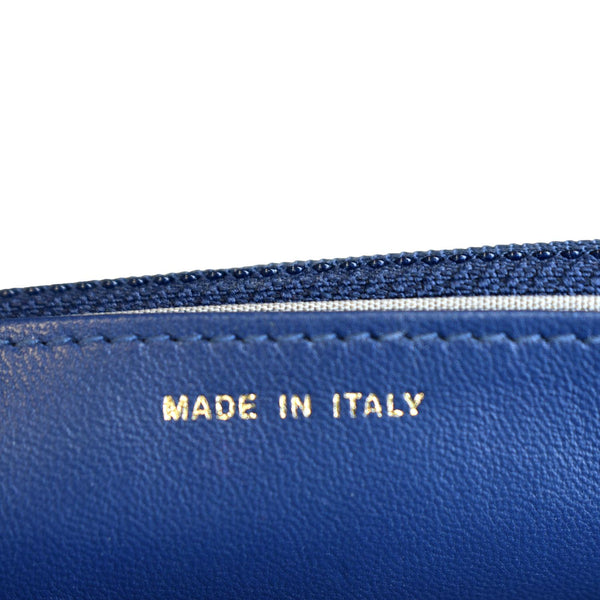 CHANEL Charm Wallet on Chain Python Leather Crossbody Bag Blue