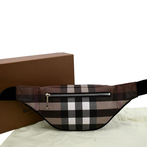 Burberry Mini Cason Check Bum Bag Dark Birch in Brown - Back