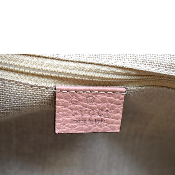 GUCCI Dollar Interlocking G Calfskin Leather Handbag Soft Pink 510306