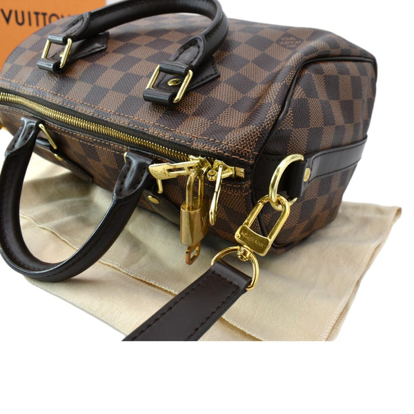 LOUIS VUITTON Speedy 25 Bandouliere Damier Ebene Shoulder Bag Brown