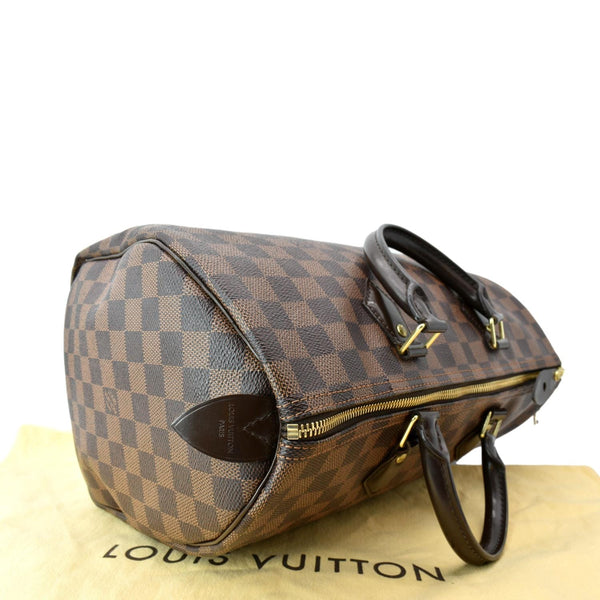 LOUIS VUITTON Speedy 35 Damier Ebene Satchel Bag Brown