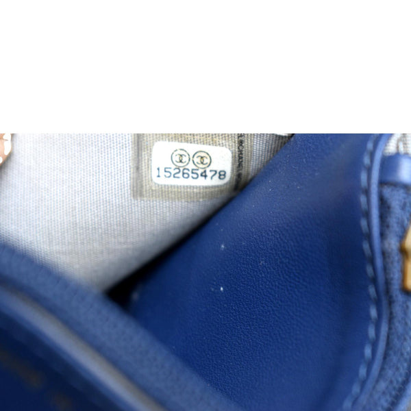 CHANEL Charm Wallet on Chain Python Leather Crossbody Bag Blue