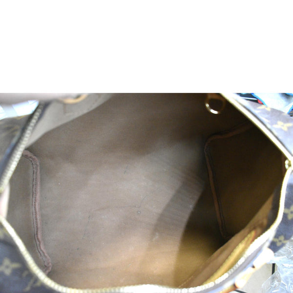 LOUIS VUITTON Speedy 30 Monogram Canvas Satchel Bag Brown