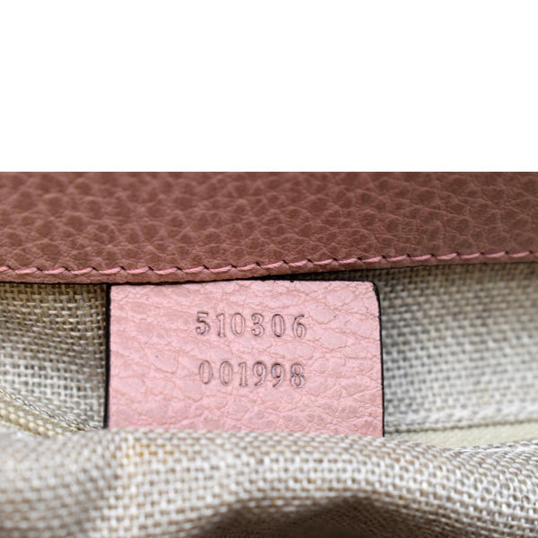 GUCCI Dollar Interlocking G Calfskin Leather Handbag Soft Pink 510306