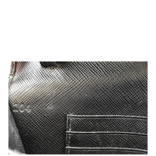 PRADA Continental Flap Saffiano Leather Long Wallet Black