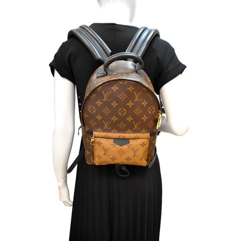 LOUIS VUITTON Palm Springs PM Monogram Reverse Canvas Backpack Brown