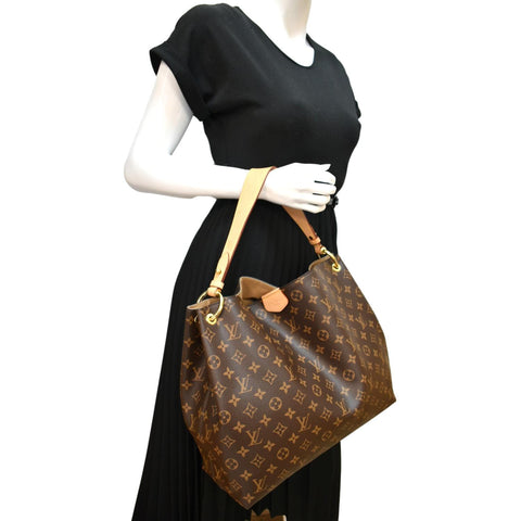 LOUIS VUITTON Graceful MM Monogram Canvas Hobo Bag Brown - Hot Deals