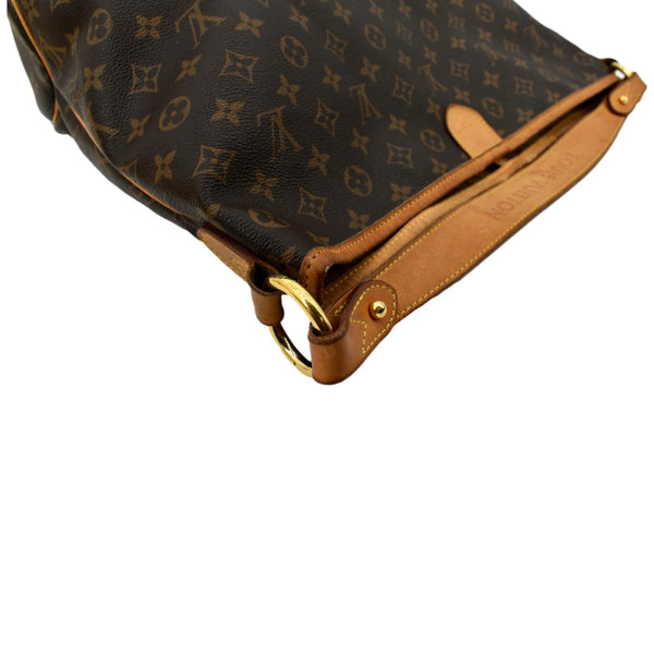 LOUIS VUITTON Delightful MM Monogram Canvas Hobo Bag Brown