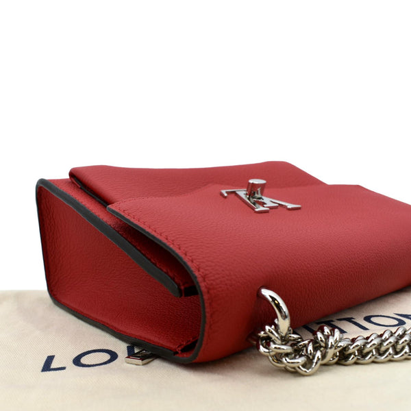 Louis Vuitton My Lockme Chain Leather Shoulder Bag Red - Right Side