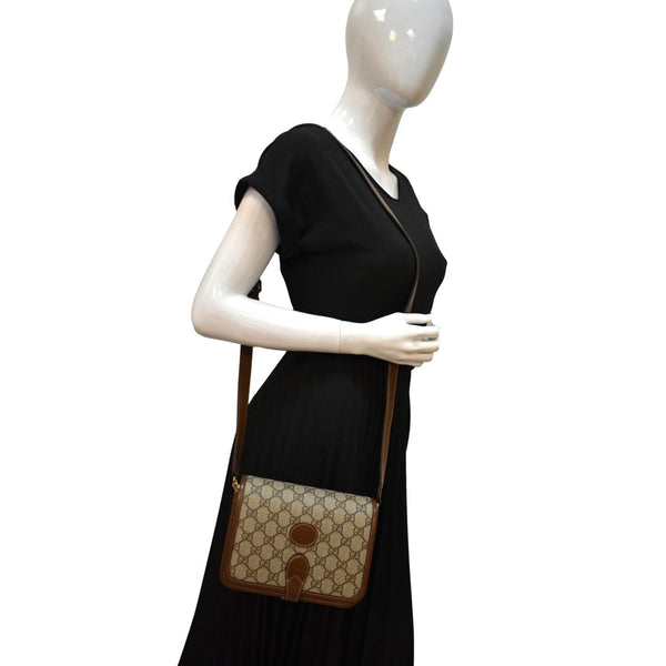 Gucci Mini Interlocking GG Supreme Canvas Crossbody Bag - Full View
