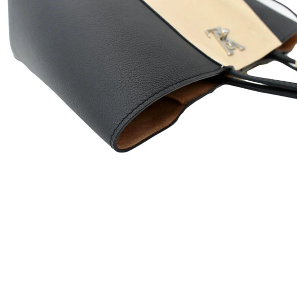 LOUIS VUITTON Lockme Cabas Leather Tote Bag Bicolor