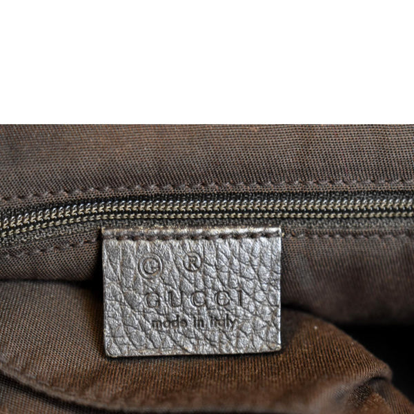 GUCCI Medium Top Handle GG Canvas Tote Shoulder Bag Brown 341503