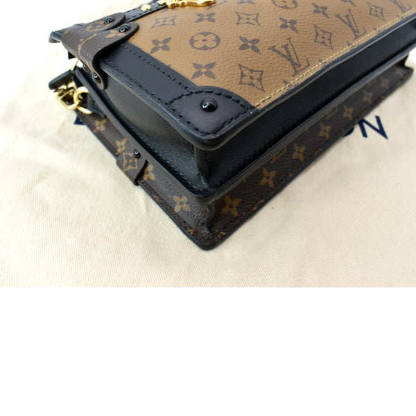 LOUIS VUITTON Trunk Clutch Reverse Monogram Crossbody Bag Brown