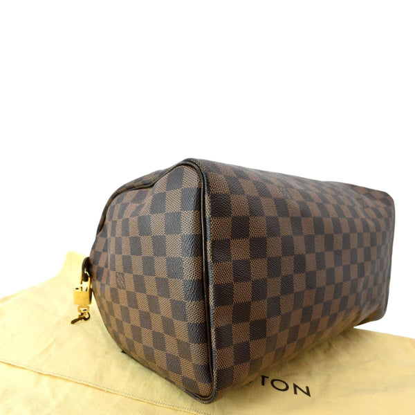 LOUIS VUITTON Speedy 35 Damier Ebene Satchel Bag Brown