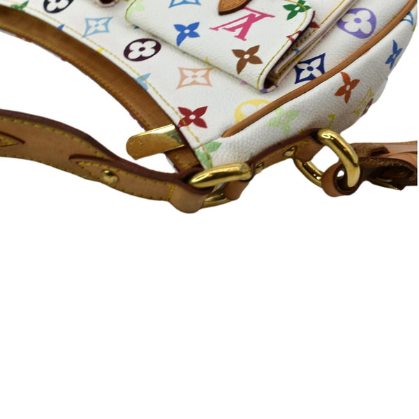 LOUIS VUITTON Lodge PM Monogram Leather Shoulder Bag White