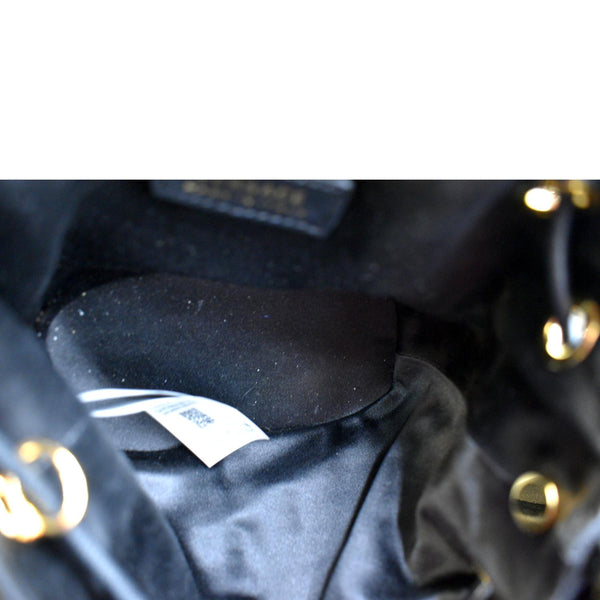 VERSACE La Medusa Charm Bucket Shoulder Bag Black