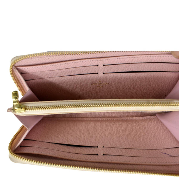 Louis Vuitton Clemence Damier Azur Wallet in White - Inside