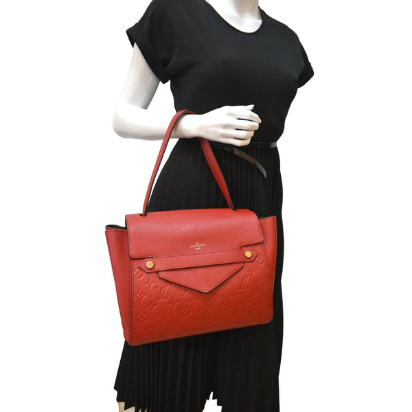 LOUIS VUITTON Trocadero Monogram Empreinte Leather Shoulder Bag Red