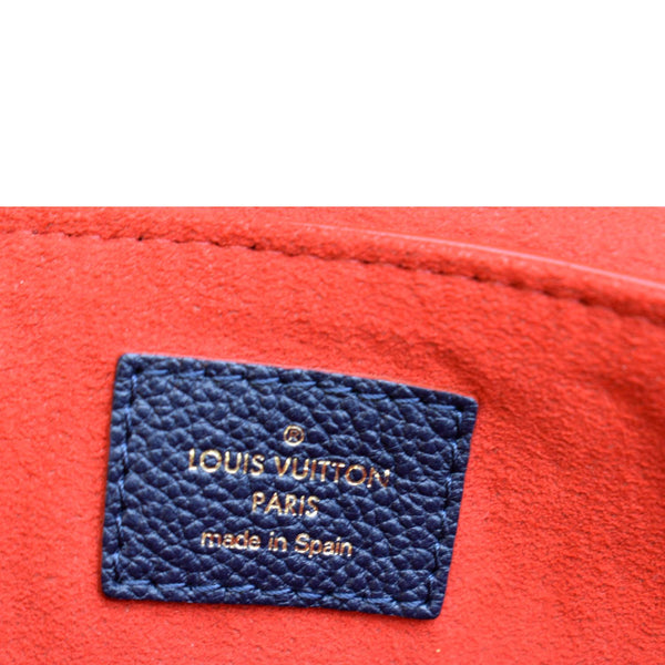 LOUIS VUITTON Georges MM Monogram Empreinte Shoulder Bag Navy Blue