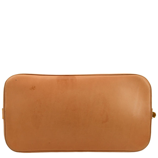 Louis Vuitton Alma PM Monogram Canvas Satchel Bag Brown - Bottom