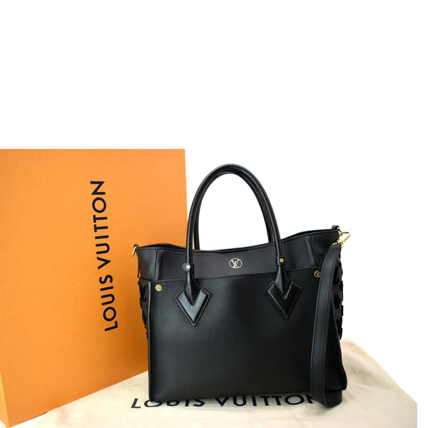 LOUIS VUITTON On My Side MM Calfskin Monogram Shoulder Bag Black