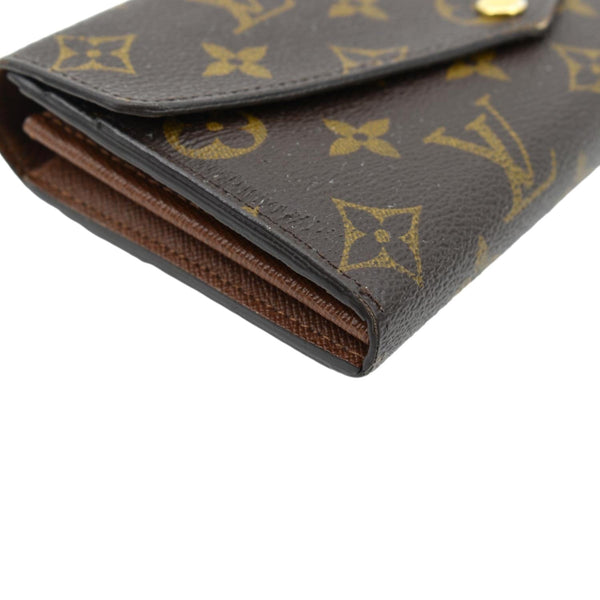 LOUIS VUITTON Sarah Monogram Canvas Wallet Brown