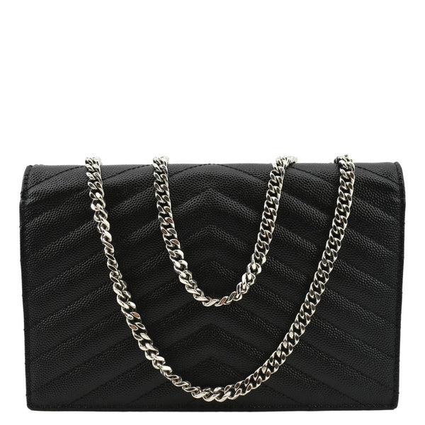 YVES SAINT LAURENT Cassandre Grain De Poudre Crossbody Chain Bag Black