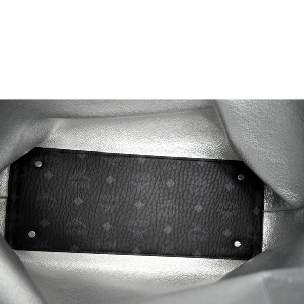 MCM Yris Medium Leather Shopper Tote Bag Black