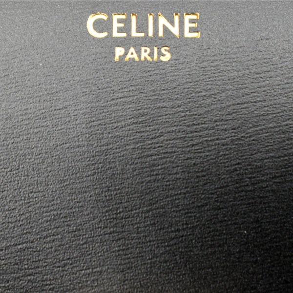 Celine Classic Box Calfskin Leather Crossbody Bag Black - Stamp